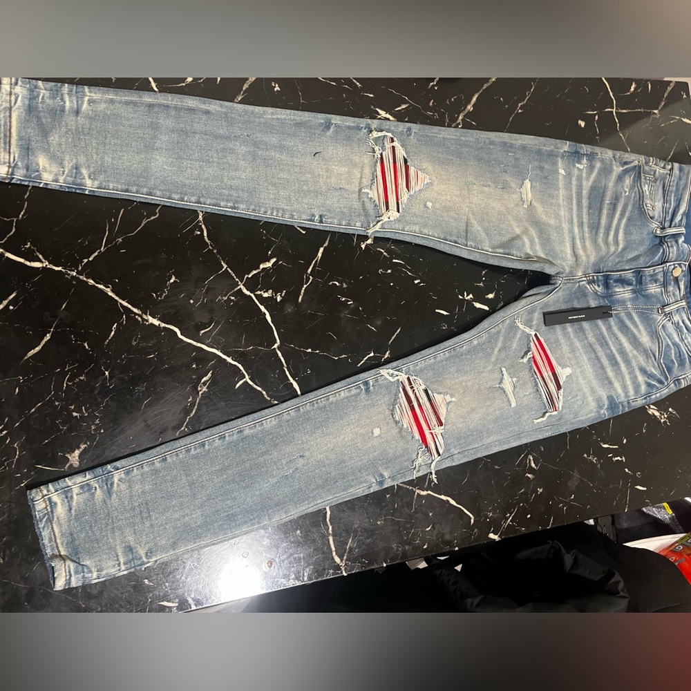 Amiri Jeans Red Indigo Jeans